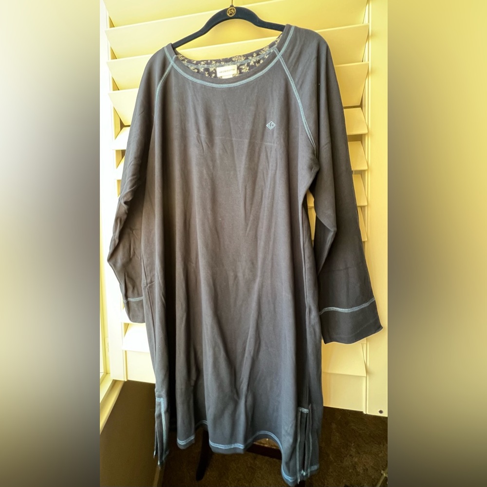 Liz Claiborne - Night Dress - XL - Blue - Warm